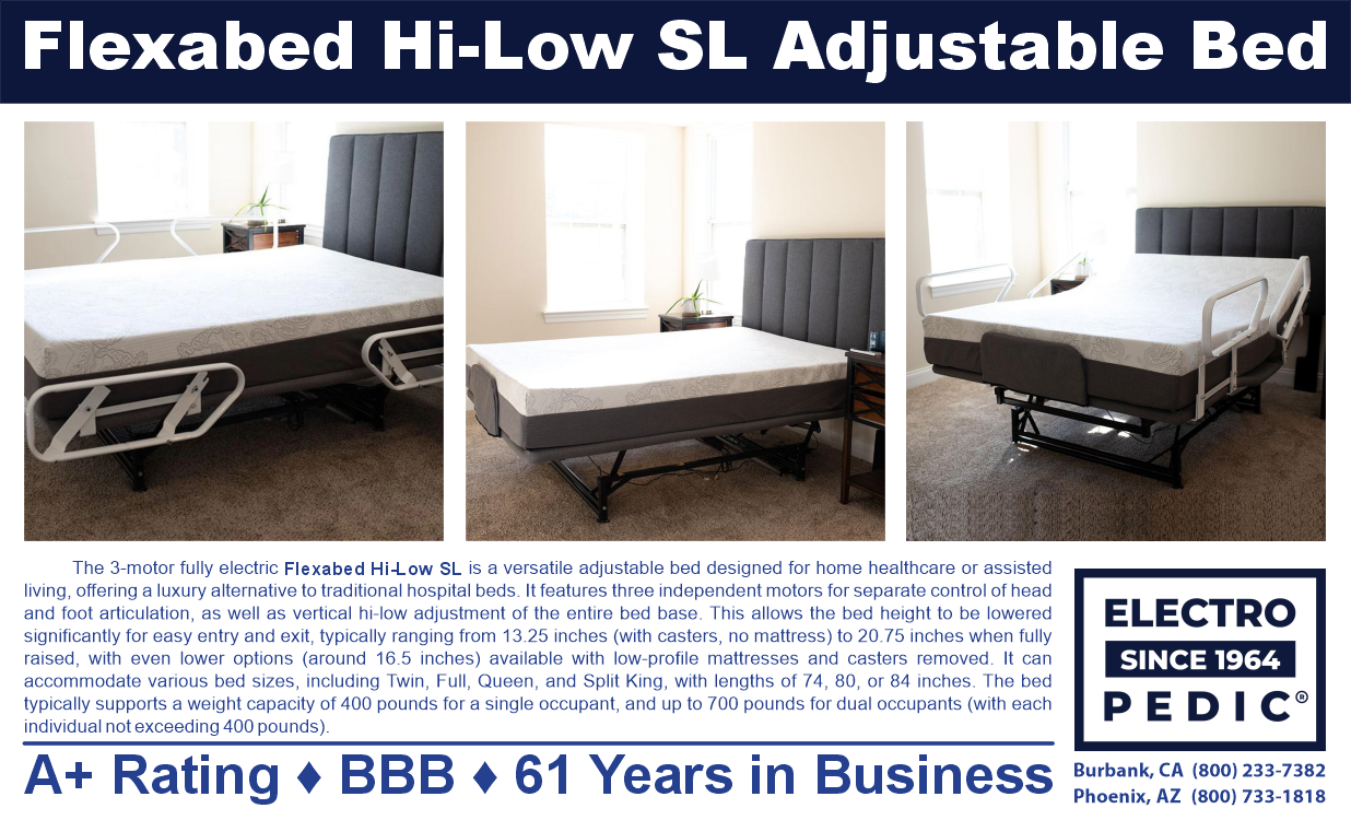 San Francisco Electropedic Flexabed Hi-Low SL